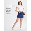 imageTapata Skorts Skirts for Women High Waisted Denim Mini Casual Stretchy Jean Skirt Slit with ShortsDark Blue