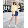 imageTapata Skorts Skirts for Women High Waisted Denim Mini Casual Stretchy Jean Skirt Slit with ShortsDark Blue