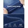 imageTapata Skorts Skirts for Women High Waisted Denim Mini Casual Stretchy Jean Skirt Slit with ShortsDark Blue