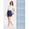 imageTapata Skorts Skirts for Women High Waisted Denim Mini Casual Stretchy Jean Skirt Slit with ShortsDark Blue