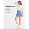 imageTapata Skorts Skirts for Women High Waisted Denim Mini Casual Stretchy Jean Skirt Slit with ShortsLight Blue