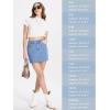 imageTapata Skorts Skirts for Women High Waisted Denim Mini Casual Stretchy Jean Skirt Slit with ShortsLight Blue