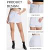 imageTapata Skorts Skirts for Women High Waisted Denim Mini Casual Stretchy Jean Skirt Slit with ShortsWhite