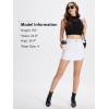 imageTapata Skorts Skirts for Women High Waisted Denim Mini Casual Stretchy Jean Skirt Slit with ShortsWhite
