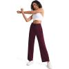 imageTapata Womens 28303234 Inseam Track Pants Loose Straight Leg Jogging Sweatpants WarmUp Sports Athletic RunningBurgundy
