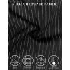 imageTapata Womens 28303234 Stretchy Straight Dress Pants with Pockets Tall Petite Regular for Office Work BusinessBlack  Pinstripe
