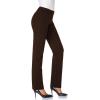 imageTapata Womens 28303234 Stretchy Straight Dress Pants with Pockets Tall Petite Regular for Office Work BusinessBrown
