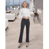 imageTapata Womens 28303234 Stretchy Straight Dress Pants with Pockets Tall Petite Regular for Office Work BusinessGrey  Herringbone