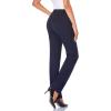 imageTapata Womens 28303234 Stretchy Straight Dress Pants with Pockets Tall Petite Regular for Office Work BusinessNavy Blue