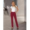 imageTapata Womens 28303234 Stretchy Straight Dress Pants with Pockets Tall Petite Regular for Office Work BusinessNew Burgundy