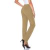 imageTapata Womens 28303234 Stretchy Straight Dress Pants with Pockets Tall Petite Regular for Office Work BusinessOatmeal