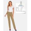 imageTapata Womens 28303234 Stretchy Straight Dress Pants with Pockets Tall Petite Regular for Office Work BusinessOatmeal