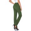 imageTapata Womens 28303234 Stretchy Straight Dress Pants with Pockets Tall Petite Regular for Office Work BusinessOlive