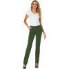 imageTapata Womens 28303234 Stretchy Straight Dress Pants with Pockets Tall Petite Regular for Office Work BusinessOlive