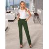 imageTapata Womens 28303234 Stretchy Straight Dress Pants with Pockets Tall Petite Regular for Office Work BusinessOlive