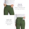 imageTapata Womens 28303234 Stretchy Straight Dress Pants with Pockets Tall Petite Regular for Office Work BusinessOlive