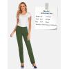 imageTapata Womens 28303234 Stretchy Straight Dress Pants with Pockets Tall Petite Regular for Office Work BusinessOlive