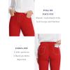 imageTapata Womens 28303234 Stretchy Straight Dress Pants with Pockets Tall Petite Regular for Office Work BusinessRed