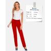 imageTapata Womens 28303234 Stretchy Straight Dress Pants with Pockets Tall Petite Regular for Office Work BusinessRed