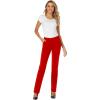 imageTapata Womens 28303234 Stretchy Straight Dress Pants with Pockets Tall Petite Regular for Office Work BusinessRed