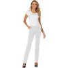 imageTapata Womens 28303234 Stretchy Straight Dress Pants with Pockets Tall Petite Regular for Office Work BusinessWhite