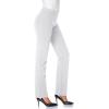 imageTapata Womens 28303234 Stretchy Straight Dress Pants with Pockets Tall Petite Regular for Office Work BusinessWhite