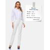 imageTapata Womens 28303234 Stretchy Straight Dress Pants with Pockets Tall Petite Regular for Office Work BusinessWhite
