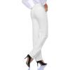 imageTapata Womens 28303234 Stretchy Straight Dress Pants with Pockets Tall Petite Regular for Office Work BusinessWhite