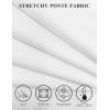 imageTapata Womens 28303234 Stretchy Straight Dress Pants with Pockets Tall Petite Regular for Office Work BusinessWhite