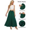 imageTapata Womens Extra Long Maxi Skirts for TallPetite with Pockets Pleated ALine Summer Flowy Skirt Casual Beach WearGreen