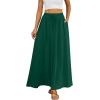 imageTapata Womens Extra Long Maxi Skirts for TallPetite with Pockets Pleated ALine Summer Flowy Skirt Casual Beach WearGreen