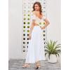 imageTapata Womens Extra Long Maxi Skirts for TallPetite with Pockets Pleated ALine Summer Flowy Skirt Casual Beach WearWhite