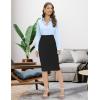imageTapata Womens Office Work Pencil Skirt Stretch High Waist Below Knee Bodycon for Business CasualBlack