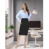 imageTapata Womens Office Work Pencil Skirt Stretch High Waist Below Knee Bodycon for Business CasualBlack