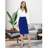 imageTapata Womens Office Work Pencil Skirt Stretch High Waist Below Knee Bodycon for Business CasualBlue