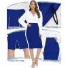 imageTapata Womens Office Work Pencil Skirt Stretch High Waist Below Knee Bodycon for Business CasualBlue