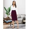 imageTapata Womens Office Work Pencil Skirt Stretch High Waist Below Knee Bodycon for Business CasualBurgundy