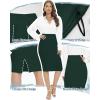 imageTapata Womens Office Work Pencil Skirt Stretch High Waist Below Knee Bodycon for Business CasualDark Green