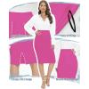 imageTapata Womens Office Work Pencil Skirt Stretch High Waist Below Knee Bodycon for Business CasualRose