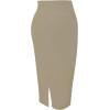 imageTapata Womens Office Work Pencil Skirt Stretch High Waist Below Knee Bodycon for Business CasualSandstone