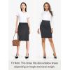 imageTapata Womens Pencil Skirts Stretch Office Work Skirt Knee Length High Waist Midi Ponte Bodycon for Business CasualKnee Length  Black  Pinstripe