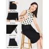 imageTapata Womens Pencil Skirts Stretch Office Work Skirt Knee Length High Waist Midi Ponte Bodycon for Business CasualKnee Length  Black