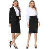 imageTapata Womens Pencil Skirts Stretch Office Work Skirt Knee Length High Waist Midi Ponte Bodycon for Business CasualKnee Length  Black