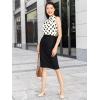 imageTapata Womens Pencil Skirts Stretch Office Work Skirt Knee Length High Waist Midi Ponte Bodycon for Business CasualKnee Length  Black