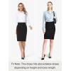 imageTapata Womens Pencil Skirts Stretch Office Work Skirt Knee Length High Waist Midi Ponte Bodycon for Business CasualKnee Length  Black