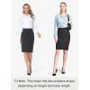 imageTapata Womens Pencil Skirts Stretch Office Work Skirt Knee Length High Waist Midi Ponte Bodycon for Business CasualKnee Length  Charcoal