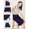 imageTapata Womens Pencil Skirts Stretch Office Work Skirt Knee Length High Waist Midi Ponte Bodycon for Business CasualKnee Length  Navy Blue