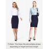 imageTapata Womens Pencil Skirts Stretch Office Work Skirt Knee Length High Waist Midi Ponte Bodycon for Business CasualKnee Length  Navy Blue