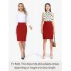 imageTapata Womens Pencil Skirts Stretch Office Work Skirt Knee Length High Waist Midi Ponte Bodycon for Business CasualKnee Length  Red