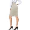 imageTapata Womens Pencil Skirts Stretch Office Work Skirt Knee Length High Waist Midi Ponte Bodycon for Business CasualKnee Length  Sandstone